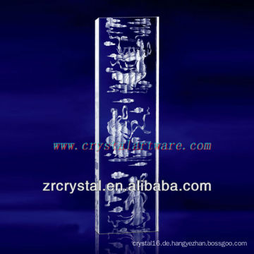 K9 3D Laser Fairy geätzter Kristall mit Säulenform
